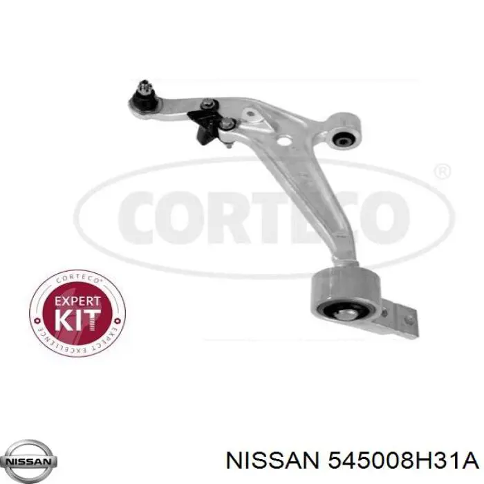 Compre 545008H31A Nissan/Infiniti Braço oscilante inferior direito de suspensão dianteira