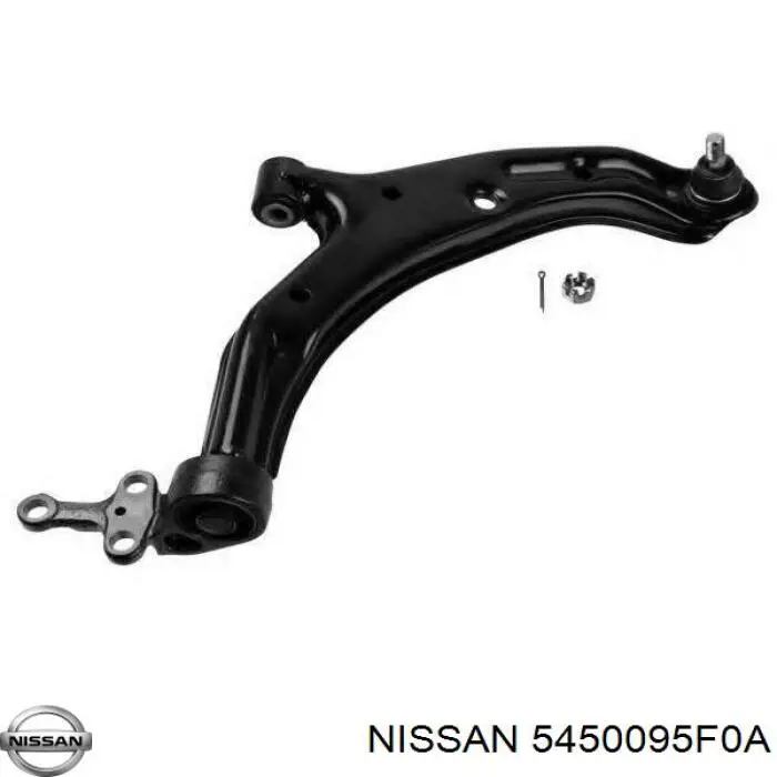 5450095F0A Nissan/Infiniti Braço oscilante inferior direito de suspensão dianteira