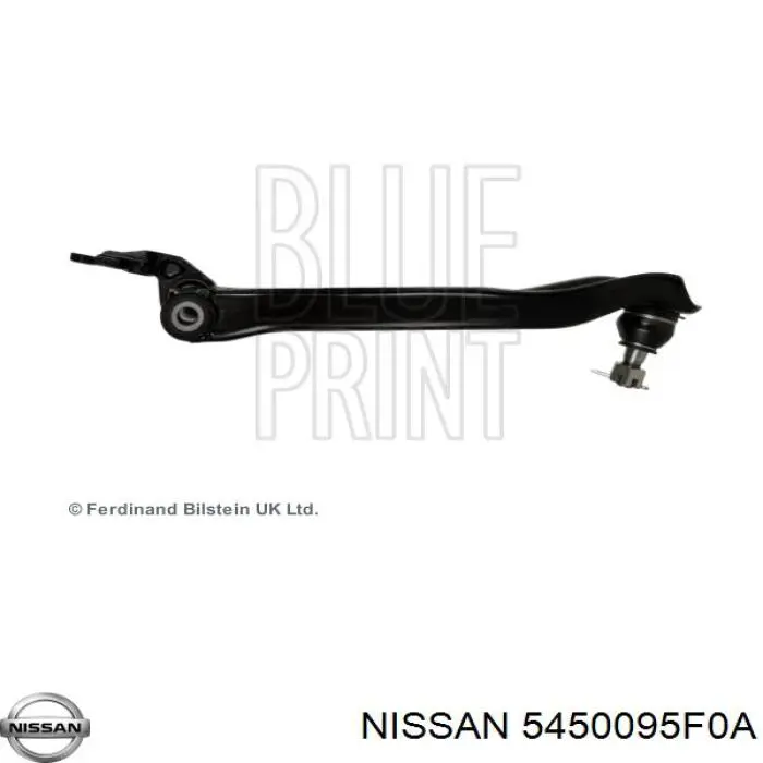 Compre 5450095F0A Nissan/Infiniti Braço oscilante inferior direito de suspensão dianteira