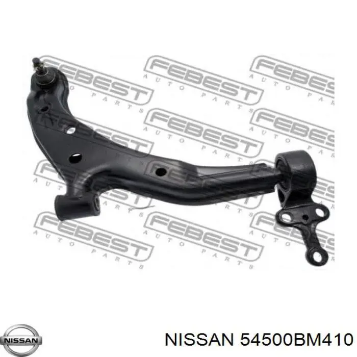 54500BM410 Nissan/Infiniti Braço oscilante inferior direito de suspensão dianteira