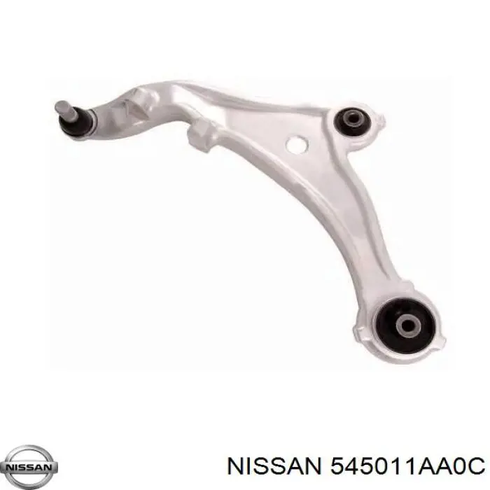 545011AA0C Nissan/Infiniti Braço oscilante inferior esquerdo de suspensão dianteira