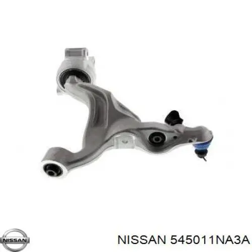 545011NA3A Nissan/Infiniti Braço oscilante inferior esquerdo de suspensão dianteira
