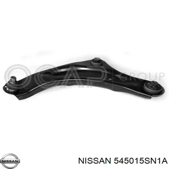 545015SN1A Nissan/Infiniti Braço oscilante inferior esquerdo de suspensão dianteira