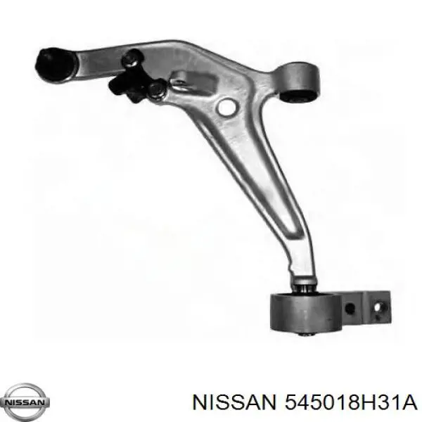 545018H31A Nissan/Infiniti Braço oscilante inferior esquerdo de suspensão dianteira