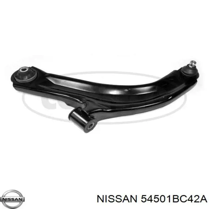 Compre 54501BC42A Nissan/Infiniti Braço oscilante inferior esquerdo de suspensão dianteira