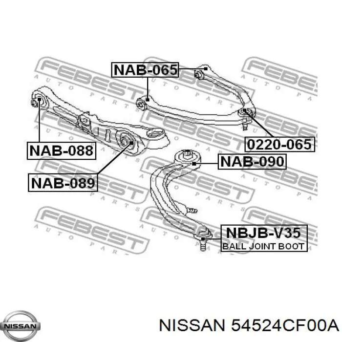 Braço oscilante superior direito de suspensão dianteira Nissan/Infiniti 54524AL500 preço, a partir de 82,79 EUR