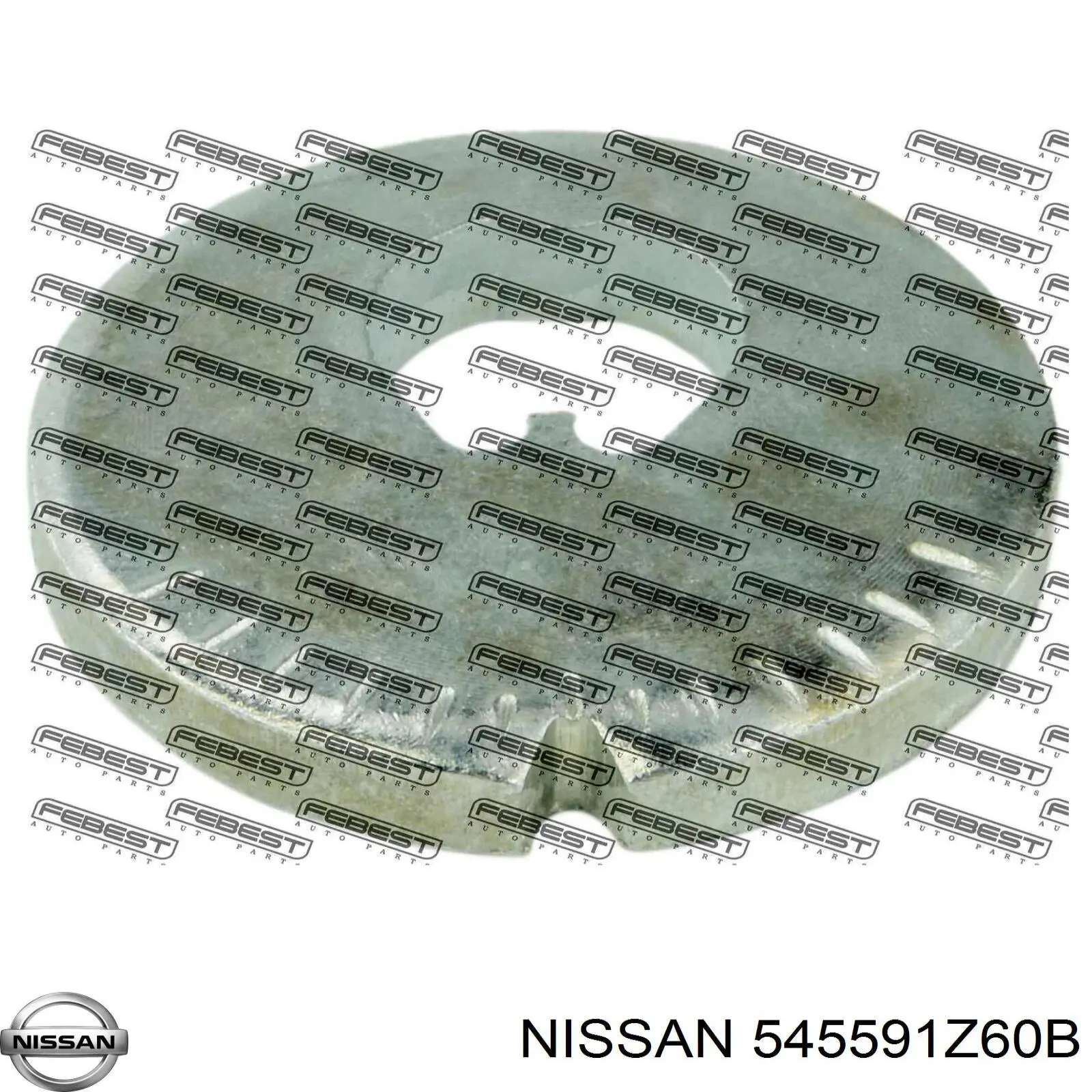 545591Z60B Nissan/Infiniti Arruela de parafuso de fixação de braço oscilante dianteiro inferior