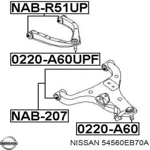 Bloco silencioso dianteiro do braço oscilante inferior Nissan/Infiniti 54560EB70A preço, a partir de 10,79 USD