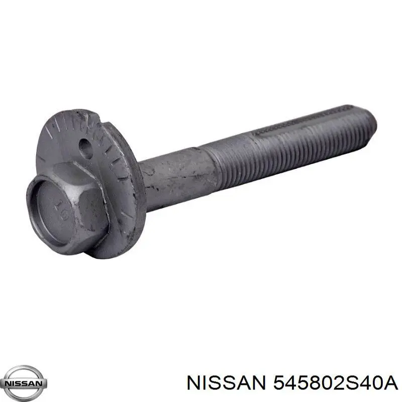 545802S40A Nissan/Infiniti Parafuso de fixação de braço oscilante dianteiro, superior