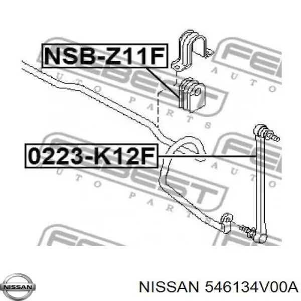 546134V00A Nissan/Infiniti Bucha de estabilizador dianteiro