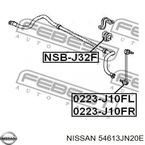 Bucha de estabilizador dianteiro Nissan/Infiniti 54613JN20E preço, a partir de 7,50 USD