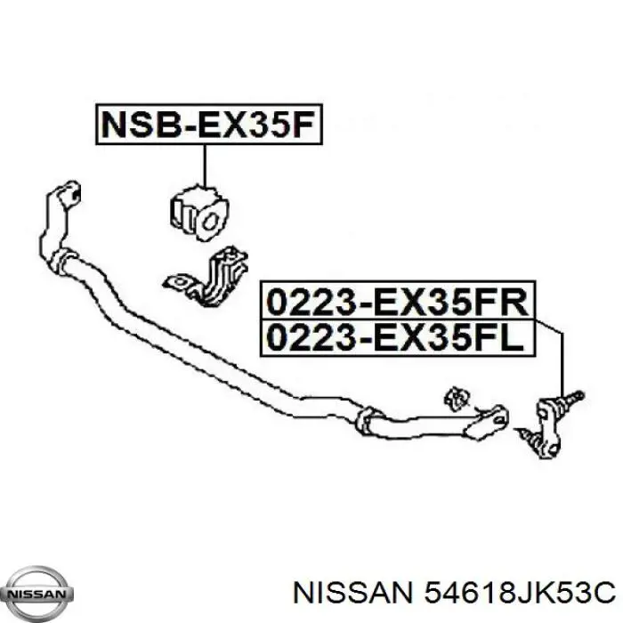 Montante direito de estabilizador dianteiro Nissan/Infiniti 54618JK53C preço, a partir de 10,80 USD