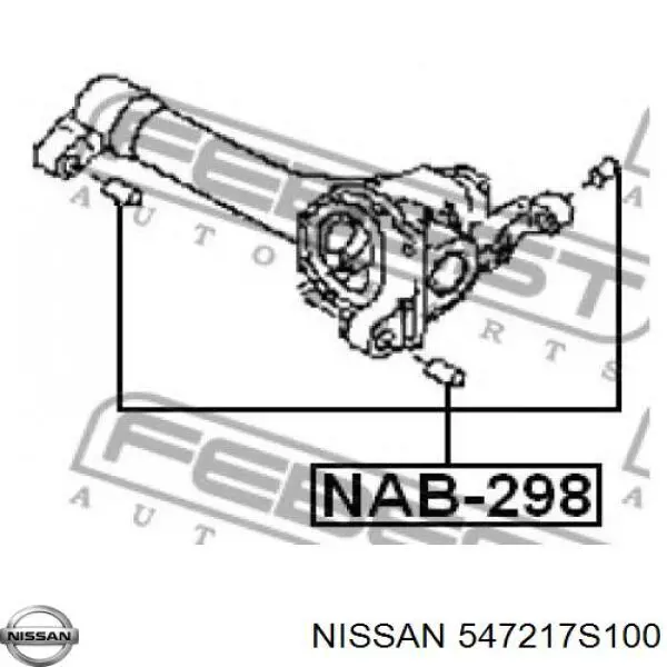 547217S100 Nissan/Infiniti Bloco silencioso dianteiro de travessa de fixação de redutor dianteiro