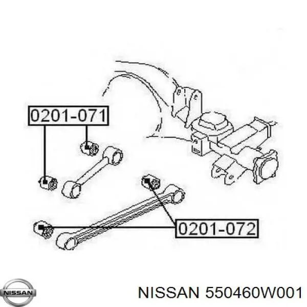 Bloco silencioso do braço oscilante superior traseiro longitudinal Nissan/Infiniti 550460W001 preço, a partir de 18,18 USD