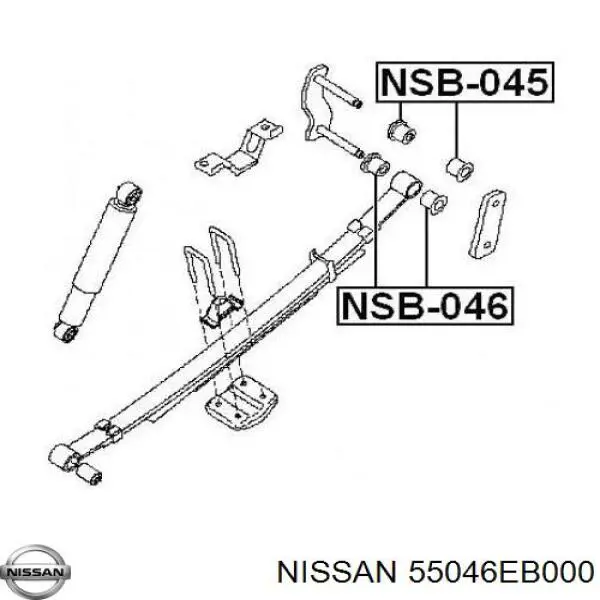 Compre 55046EB000 Nissan/Infiniti Bloco silencioso de argola da suspensão de lâminas