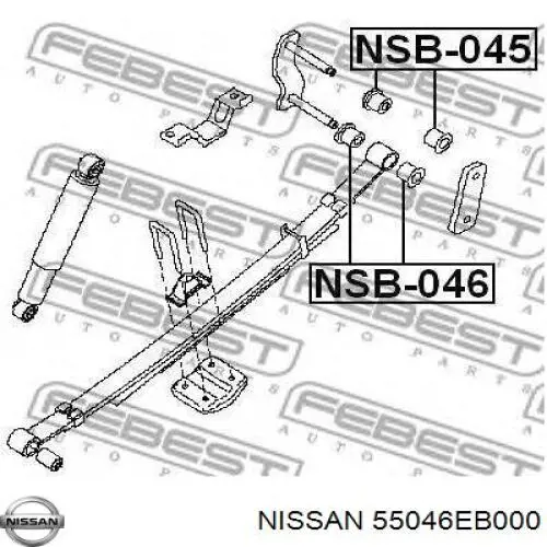 Bloco silencioso de argola da suspensão de lâminas Nissan/Infiniti 55046EB000 preço, a partir de 7,78 USD