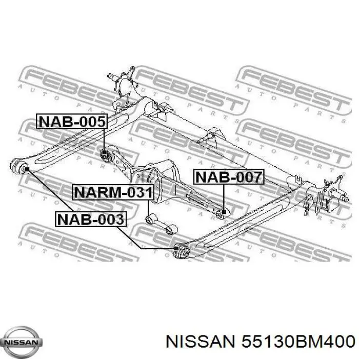 Barra traseira de estabilidade transversal Nissan/Infiniti 55130BM400 preço, a partir de 449,49 USD