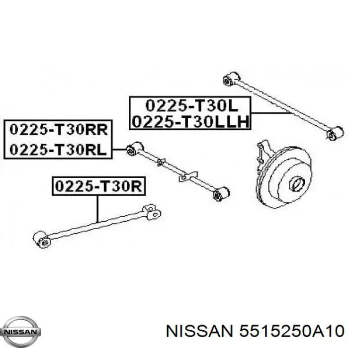 5515250A10 Nissan/Infiniti Bloco silencioso traseiro de braço oscilante transversal