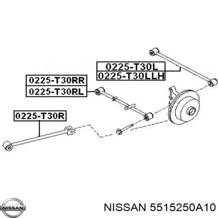 Compre 5515250A10 Nissan/Infiniti Bloco silencioso traseiro de braço oscilante transversal