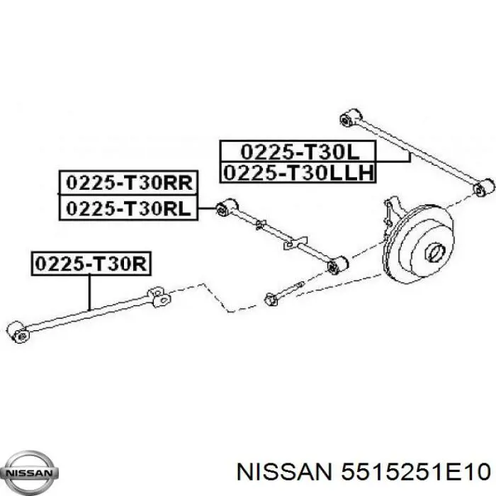 Bloco silencioso traseiro de braço oscilante transversal Nissan/Infiniti 5515251E10 preço, a partir de 6,00 USD