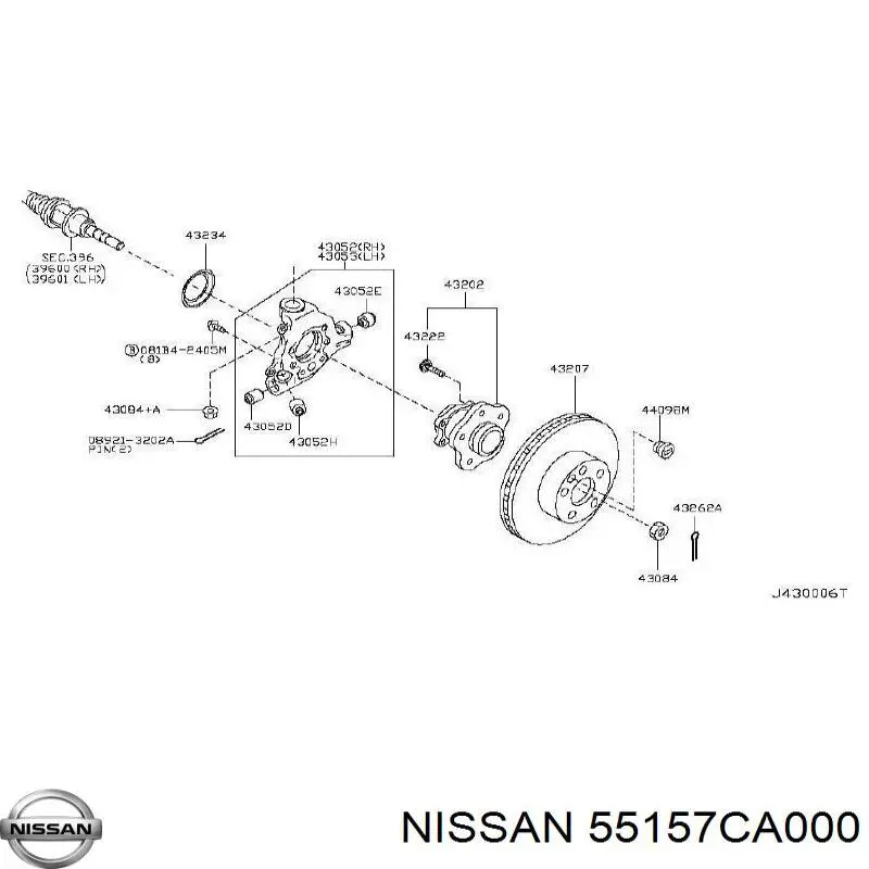 Bloco silencioso do pino de apoio traseiro Nissan/Infiniti 55157CA000 preço, a partir de 10,53 USD