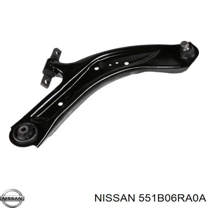 551B06RA0A Nissan/Infiniti Braço oscilante inferior esquerdo de suspensão traseira/direita