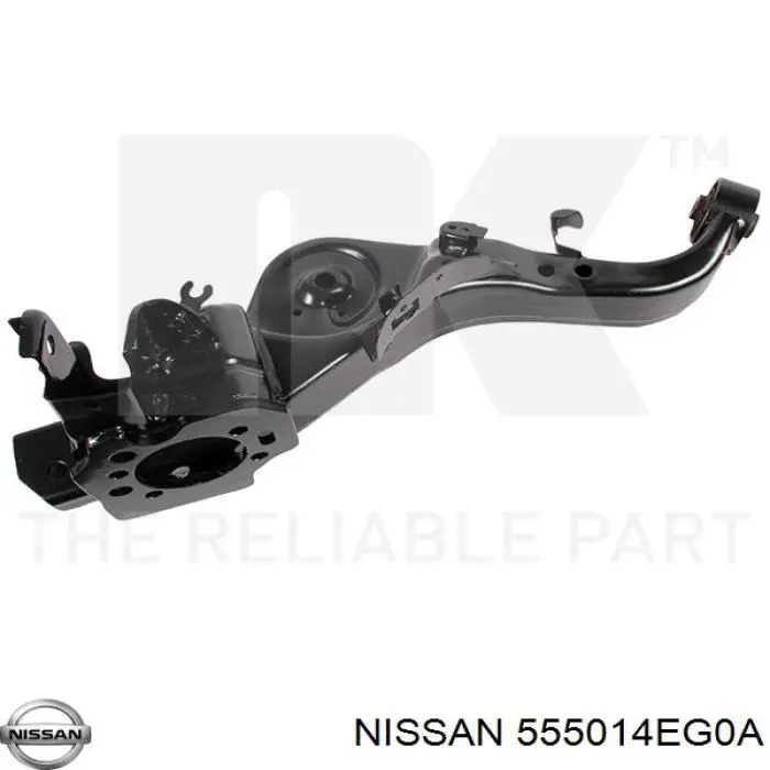 555014EG0A Nissan/Infiniti Braço oscilante (tração) longitudinal inferior direito de suspensão traseira