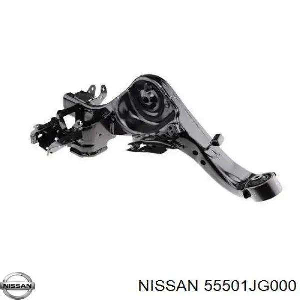 55501JG000 Nissan/Infiniti Braço oscilante (tração) longitudinal inferior direito de suspensão traseira