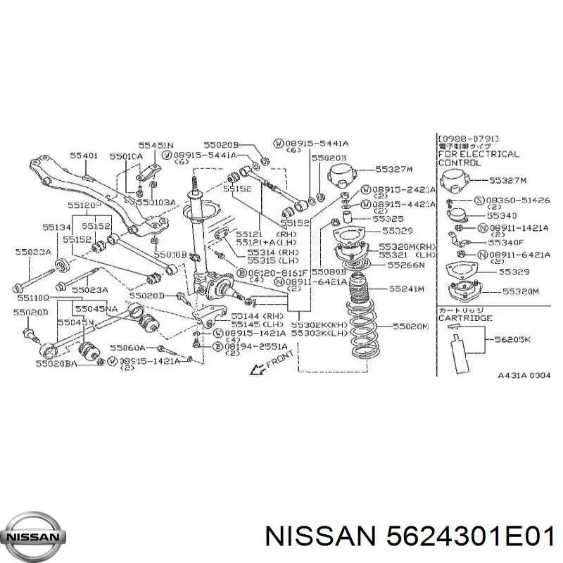 Bloco silencioso de estabilizador traseiro Nissan/Infiniti 5624301E01 preço, a partir de 14,95 USD