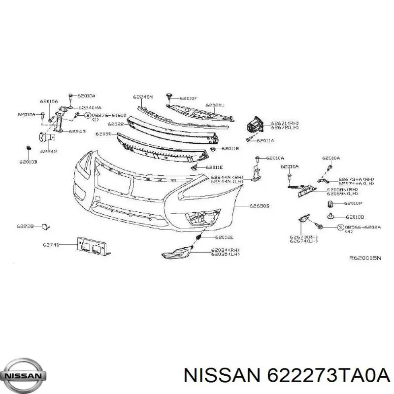 Consola do pára-choque dianteiro esquerdo Nissan/Infiniti 622273TA0A preço, a partir de 7,63 USD