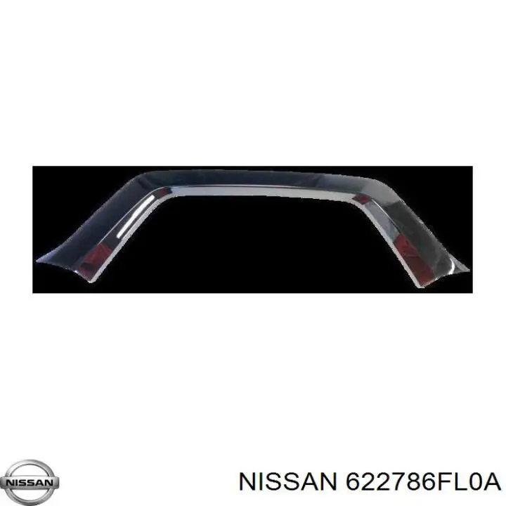 622786FL0A Nissan/Infiniti Placa sobreposta central do pára-choque dianteiro