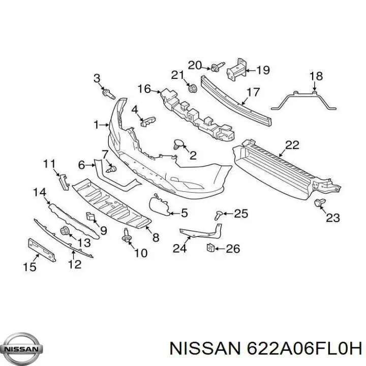 Tampão dianteira do pára-choque do gancho de reboque Nissan/Infiniti 622A06FL0H preço, a partir de 10,09 USD