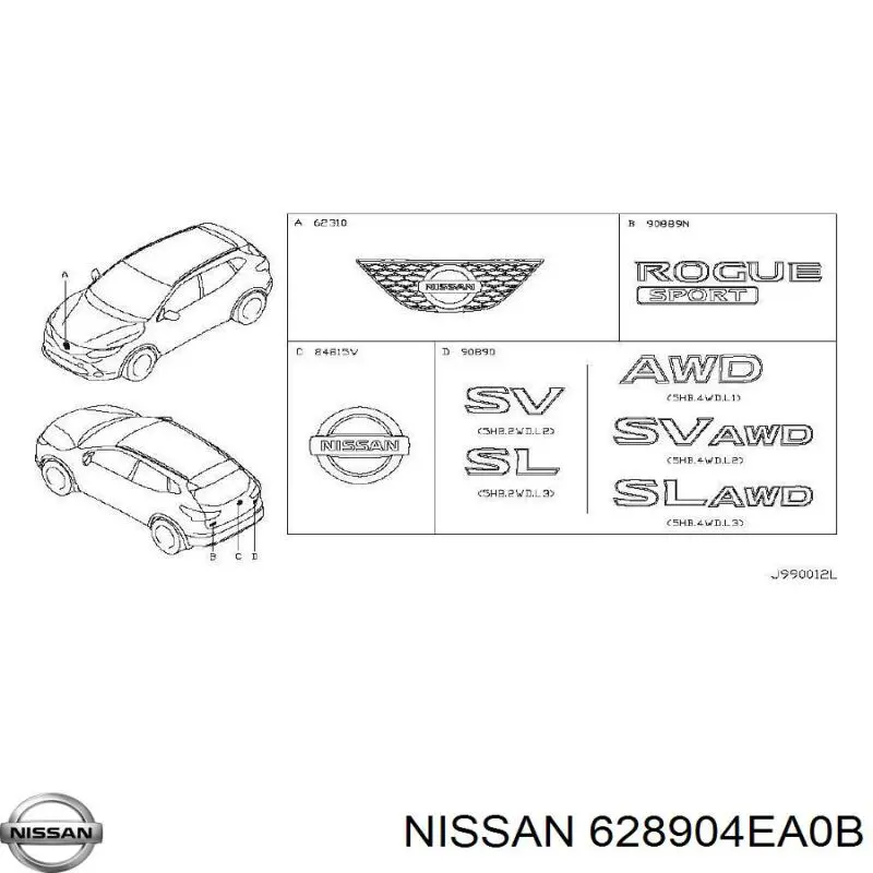  Nissan/Infiniti 628904EA0B preço, a partir de 57,71 USD