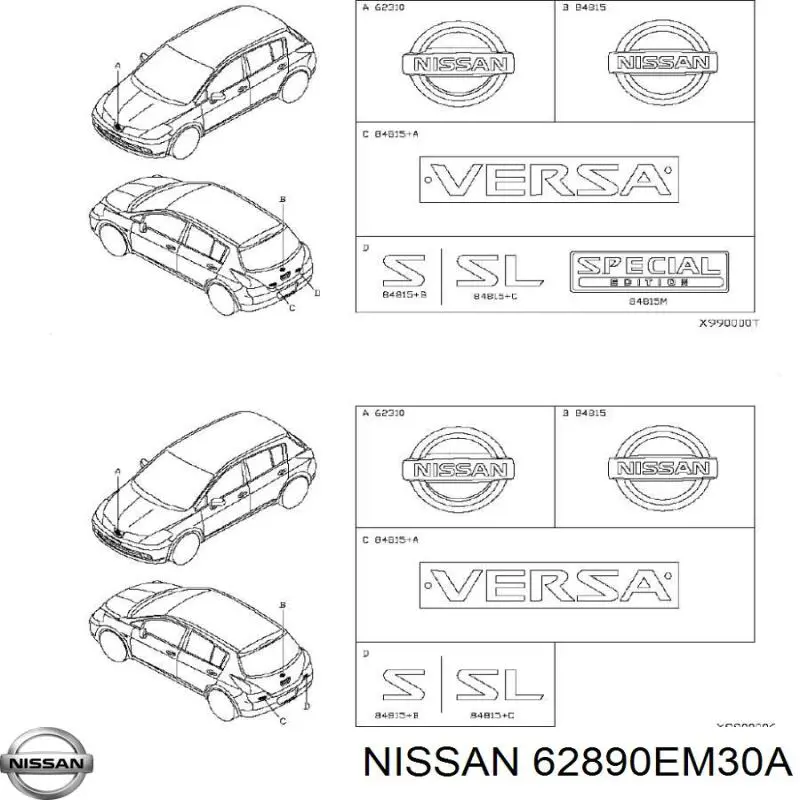 Emblema de grelha do radiador Nissan/Infiniti 62890EM30A preço, a partir de 120,09 USD