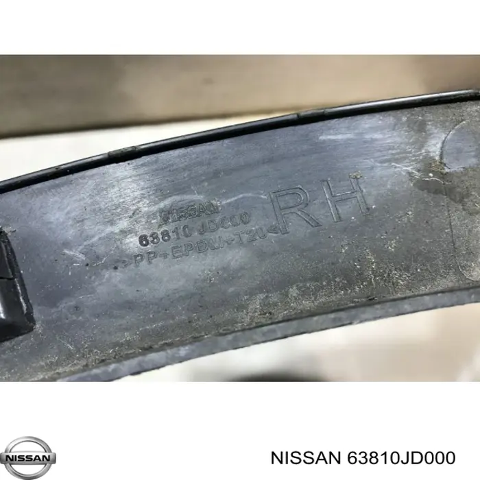 63810JD000 Nissan/Infiniti Expansor (placa sobreposta) de arco do pára-lama dianteiro direito