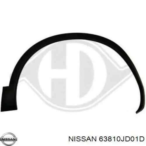 63810JD01D Nissan/Infiniti Expansor (placa sobreposta) de arco do pára-lama dianteiro direito