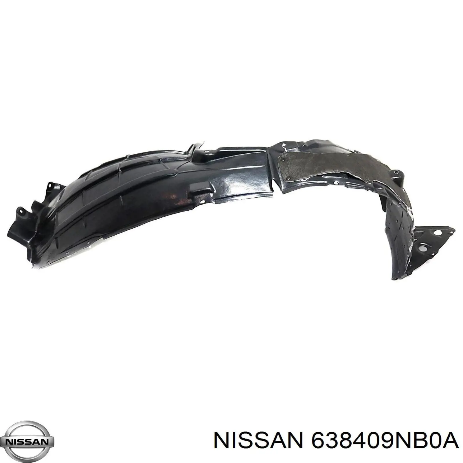638409NB0A Nissan/Infiniti Guarda-barras direito do pára-lama dianteiro