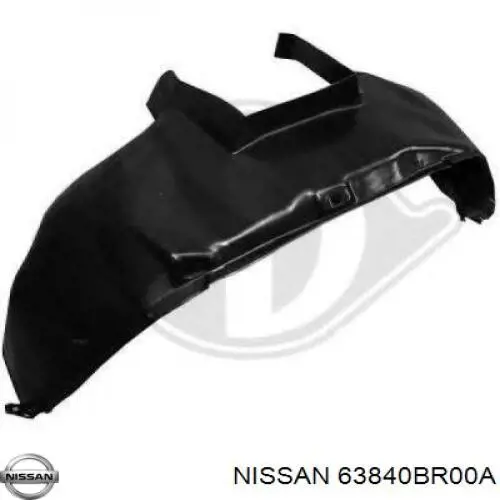 Compre 63840BR00A Nissan/Infiniti Guarda-barras direito do pára-lama dianteiro