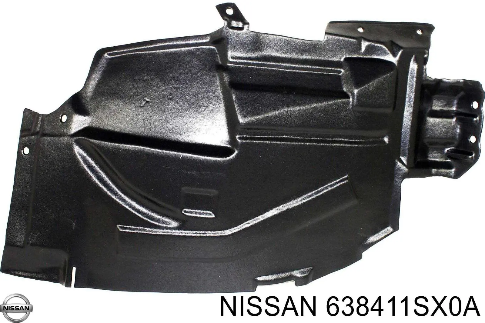 638411SX0A Nissan/Infiniti Guarda-barras esquerdo do pára-lama dianteiro