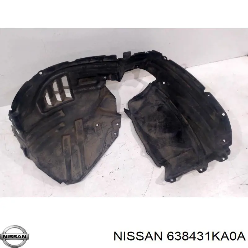 638431KA0A Nissan/Infiniti Guarda-barras esquerdo do pára-lama dianteiro