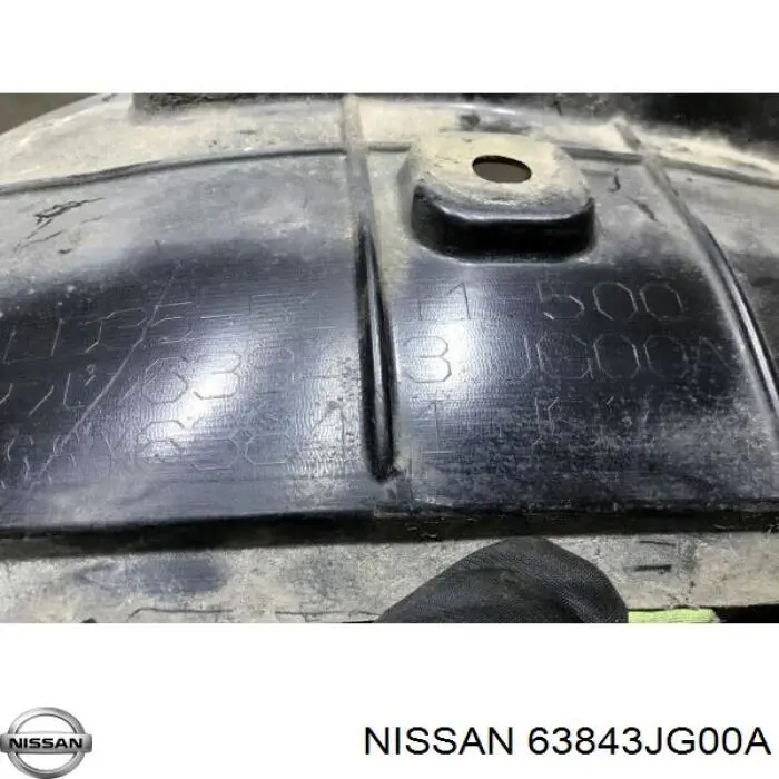 Compre 63843JG00A Nissan/Infiniti Guarda-barras esquerdo do pára-lama dianteiro
