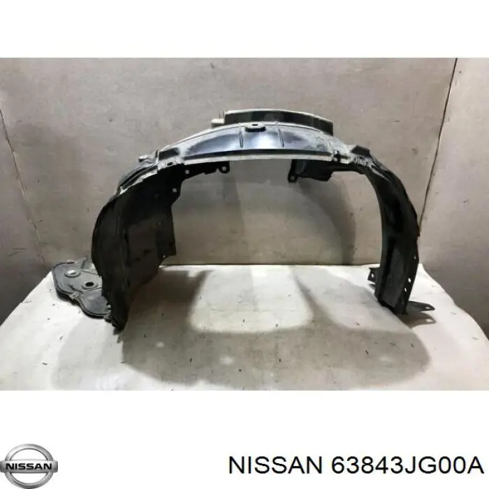 63843JG00A Nissan/Infiniti Guarda-barras esquerdo do pára-lama dianteiro
