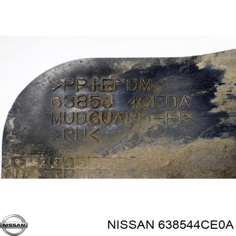 Compre 638544CE0A Nissan/Infiniti Protetor de lama dianteiro direito