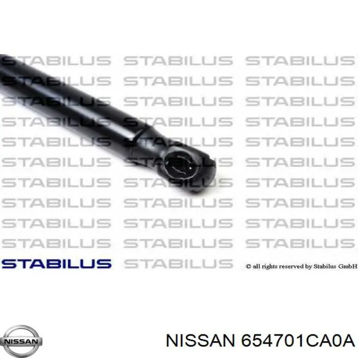 654701CA0A Nissan/Infiniti Amortecedor da capota