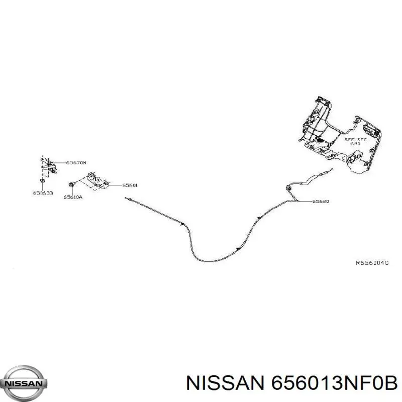 656013NF0B Nissan/Infiniti Fecho da capota