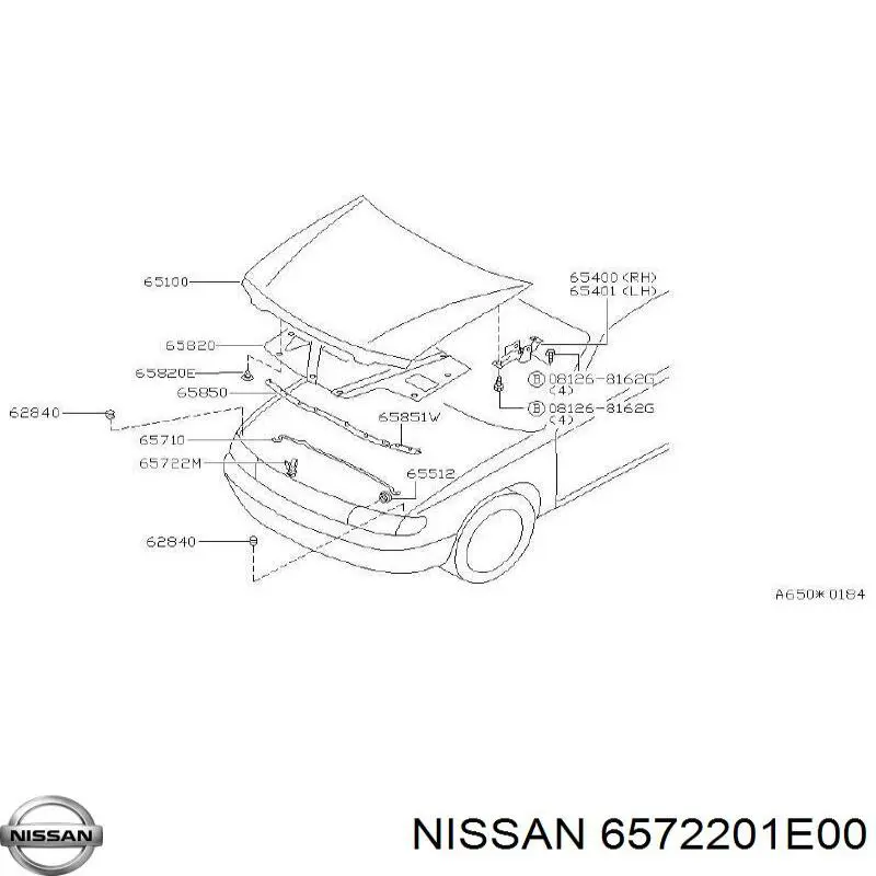 Fixador de suporte da capota Nissan/Infiniti 6572201E00 preço, a partir de 12,85 USD