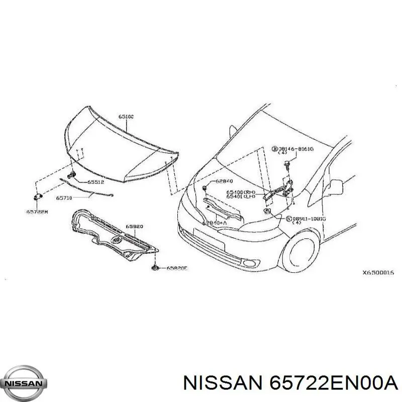  Nissan/Infiniti 65722EN00A preço, a partir de 3,83 USD