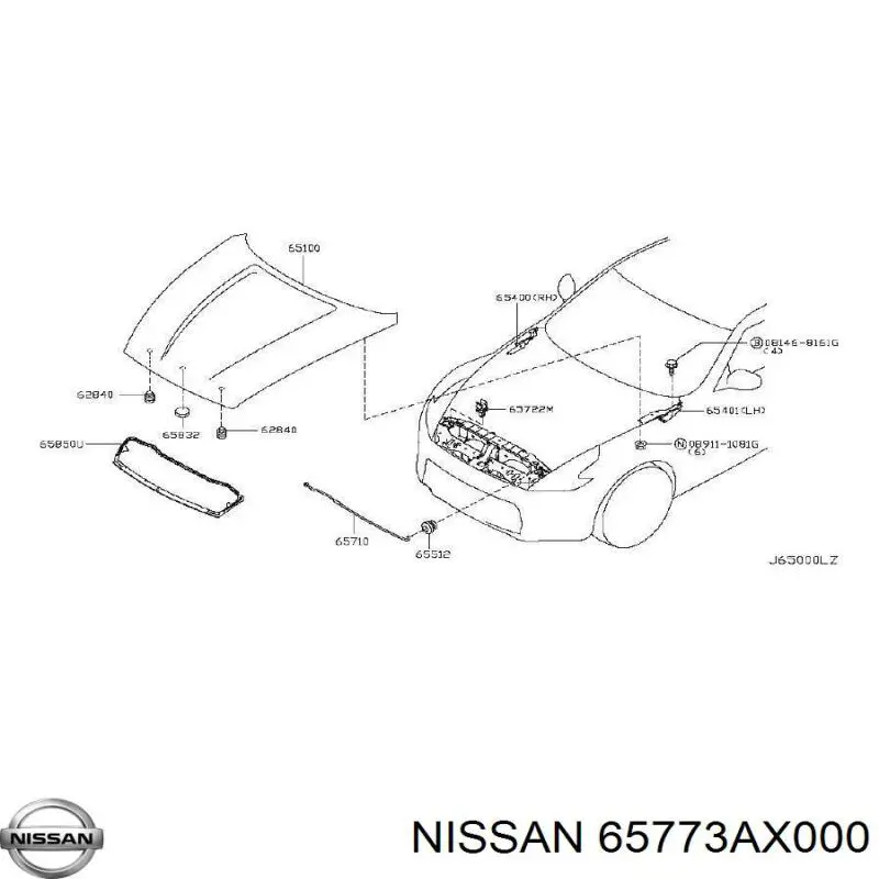  Nissan/Infiniti 65773AX000 preço, a partir de 13,11 USD