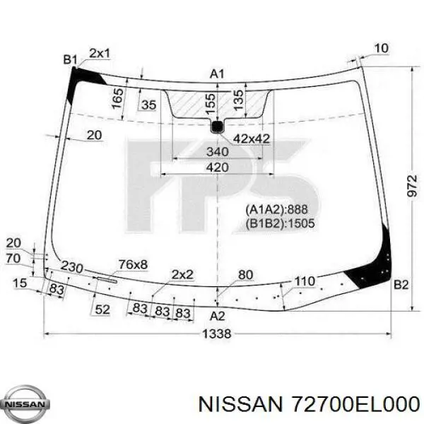 Pára-brisas Nissan Tiida  C11X