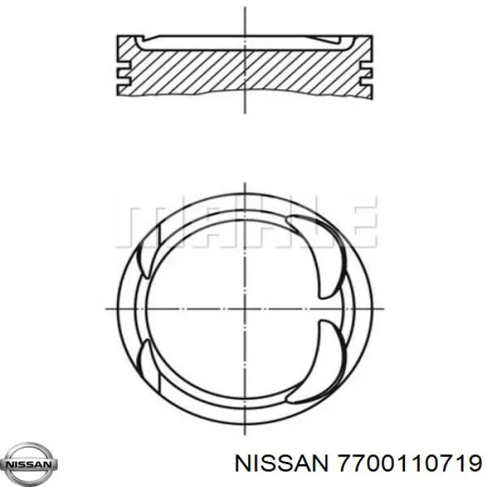 7700110718 Nissan/Infiniti Pistão com passador sem anéis, STD
